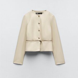 Brand new with tag Zara faux leather jacket in size S